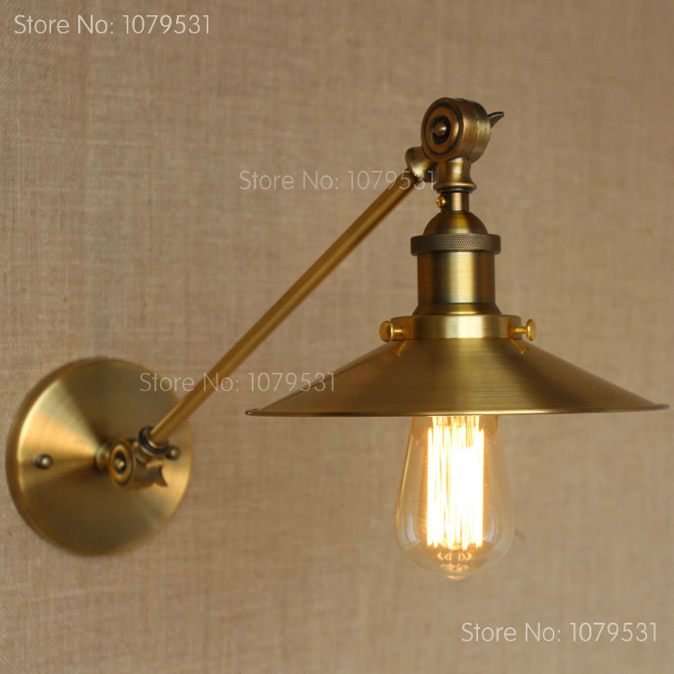 american vintage wall lamp indoor lighting bedside bronze color iron lampshade lamps wall lights for home