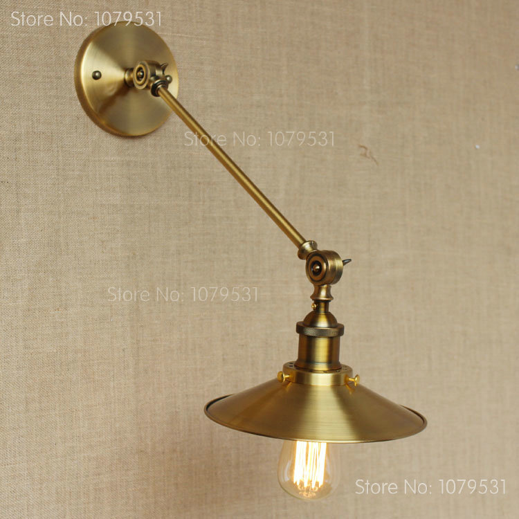 american vintage wall lamp indoor lighting bedside bronze color iron lampshade lamps wall lights for home