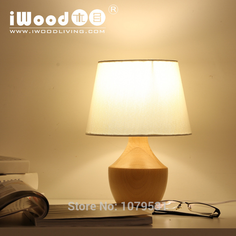 american wood table lamp modern personality wooden light bedroom bedside wood table lamp fabric wood lamp creative lamp
