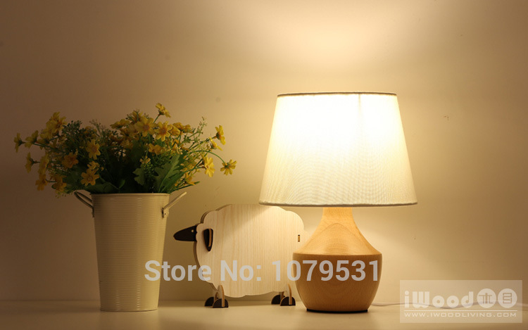 american wood table lamp modern personality wooden light bedroom bedside wood table lamp fabric wood lamp creative lamp