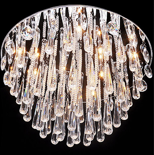 art deco modern luster crystal chandelier lights faixture for foyer bedroom el project flush mounted restanrant led g4 lamp