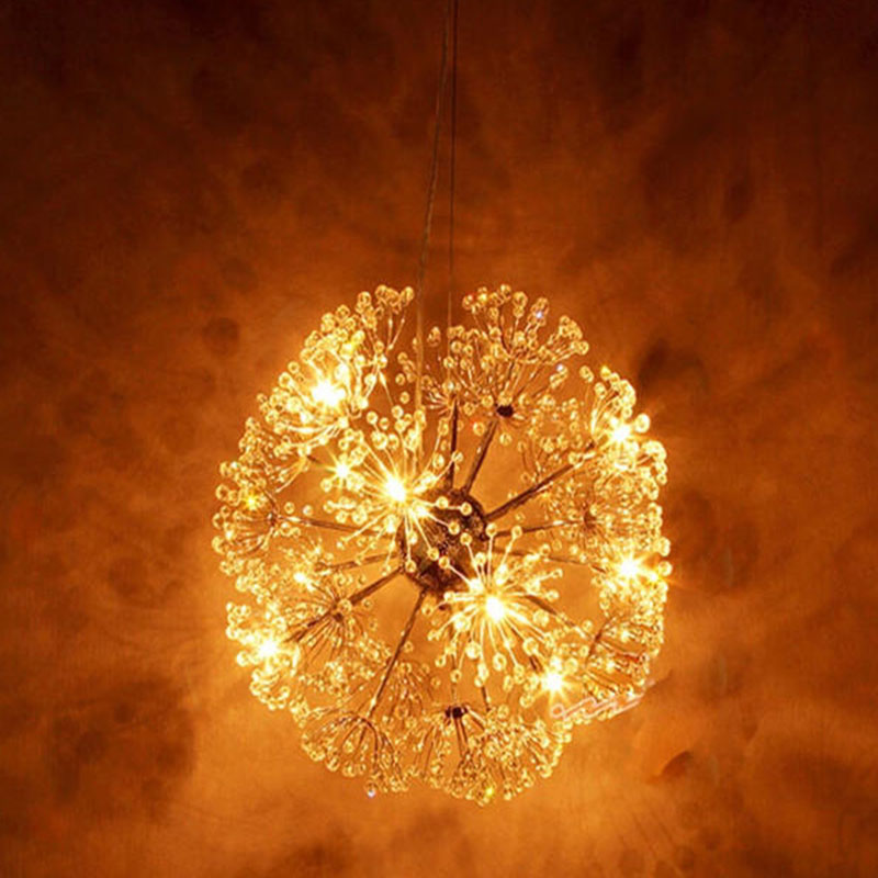 dandelion design g4 crystal chandelier light modern lustres de cristal dia50*h150cm