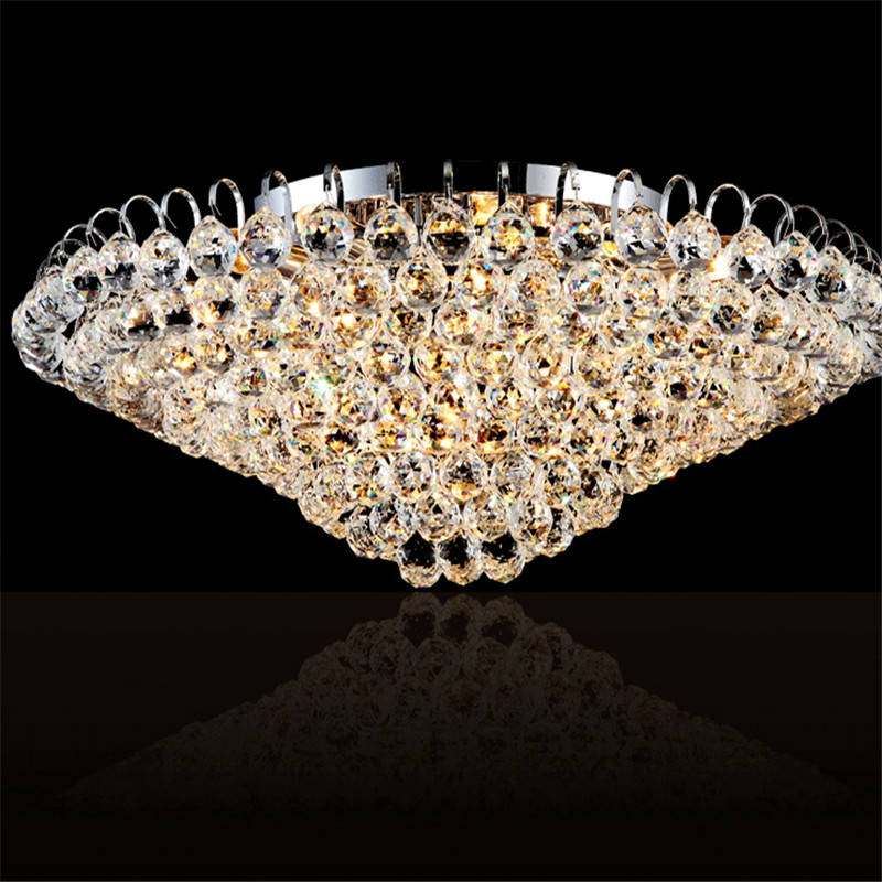 diamond design crystal ceiling light fixture modern lustre crystal light fitting home deco cristal lamp with gold/ silver color