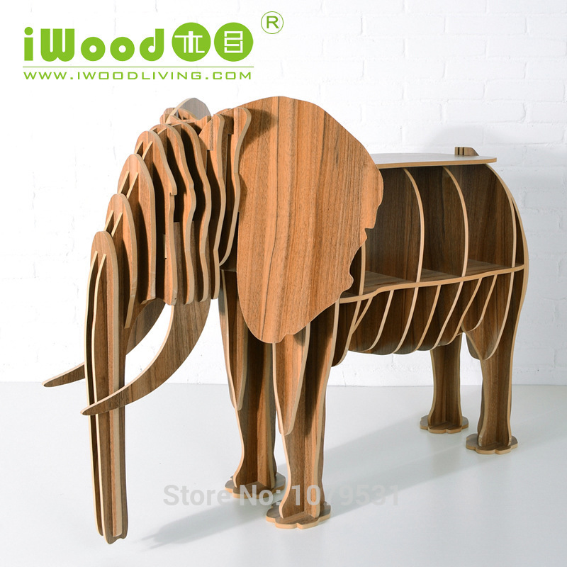 elephant puzzle table,creative animal furniture,mdf diy assembled elephant table for fashion living room,wooden animal furniture
