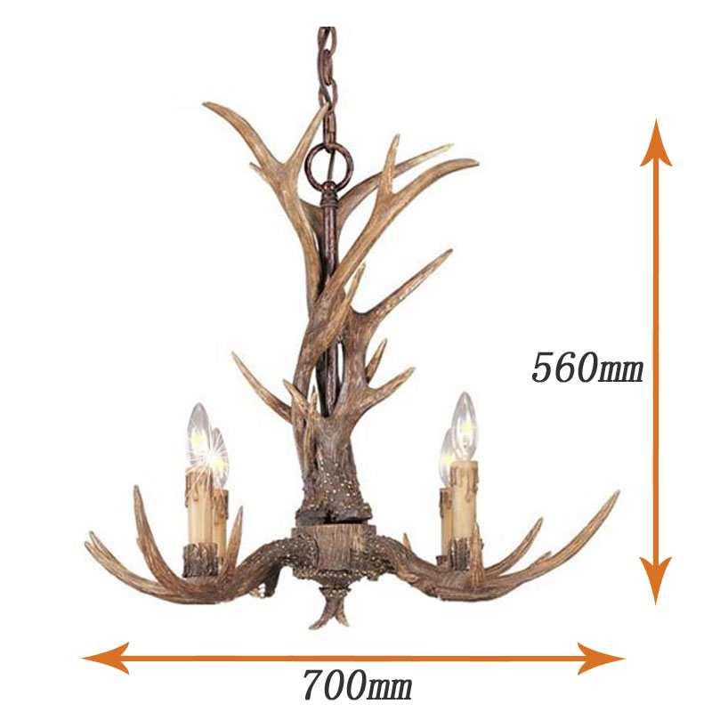 europe country 4 heads brown dining room antler chandeliers lights pendant lamps ceiling fixtures lighting, e14 110-240v