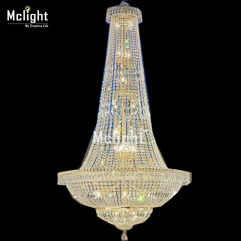imperial household luxury large gold crystal chandelier light fixture vintage light fitment for el villa lounge decoratiion