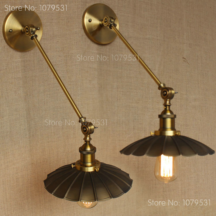 industrial vintage wall lamps simple style wall lights loft little umbrella single arm bedside lamp restaurant light fixtures