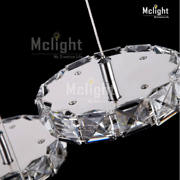 large led crystal ceiling light fixture crystal ring lustre lamp led light for stairs staircase hallway, lobby mc0570