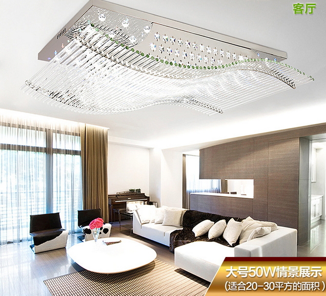 led crystal ceiling light living room, bedroom,study,dining room lights,smooth sailing artistic lamp series,56*38 cm