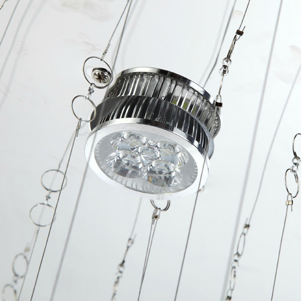 modern 3,4,6,7 heads luxury led crystal ceiling lights dining lamp moon shape cristal ceiling luminaire lustres de cristal
