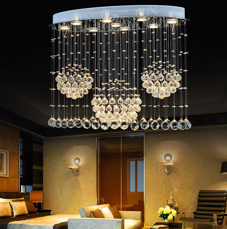 modern led ceiling lights for living room art crystal celling lamps rectangular oval dining room bedroom lighs fixture lanterns