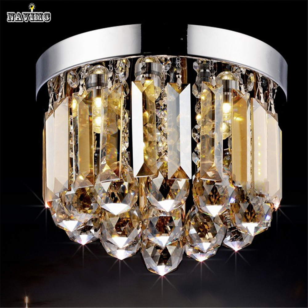 modern led lustre crystal chandelier fir bedroom gold transparent diamond ball lamp lighting fixture for corridor hallway light