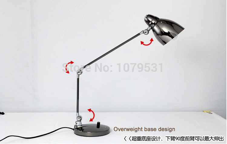 modern rocker two arms table lamps for bedroom foldable long arm desk lamp reading lamp for student study office lamp 110-220v