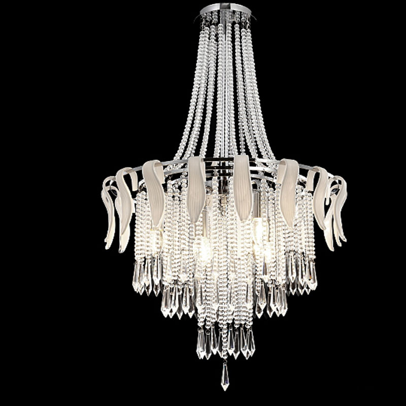 modern white crystal ceiling light fixture crystal hanging light glass suspension drop lamp