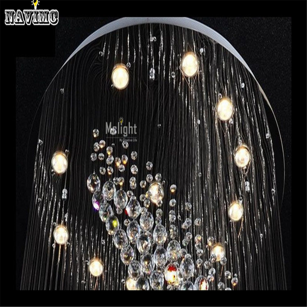 moderndouble spiral design led lighting lustre vanity crystal chandelier lighting fixturediameter80*height260cm