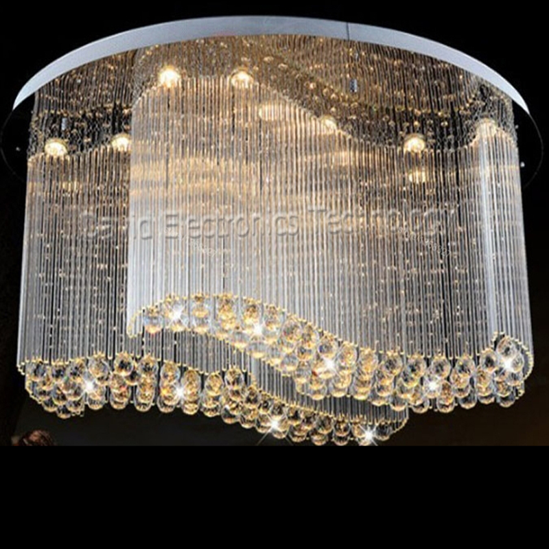 new modern oval crystal chandelier luxury chandelier cristal lamp flush led light for home/shop/el