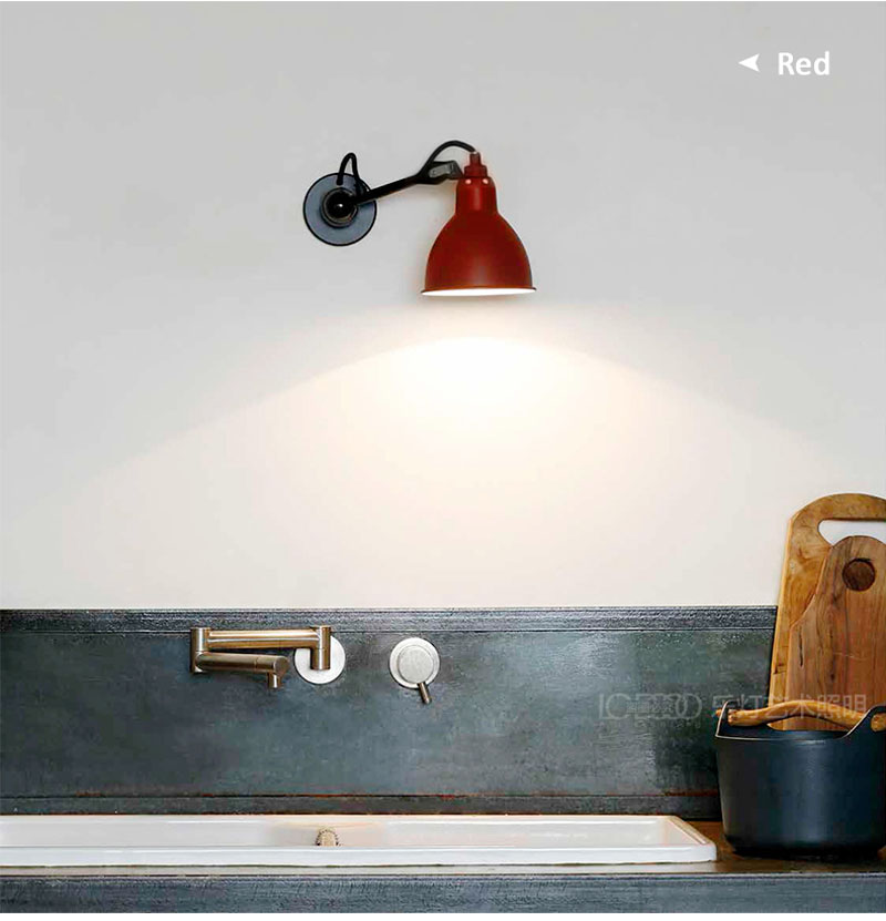 nordic 5 colors bernard-albin gras wall lamp iron lampshade wall sconce replica designer wandlampen for bedroom e14 110-240v