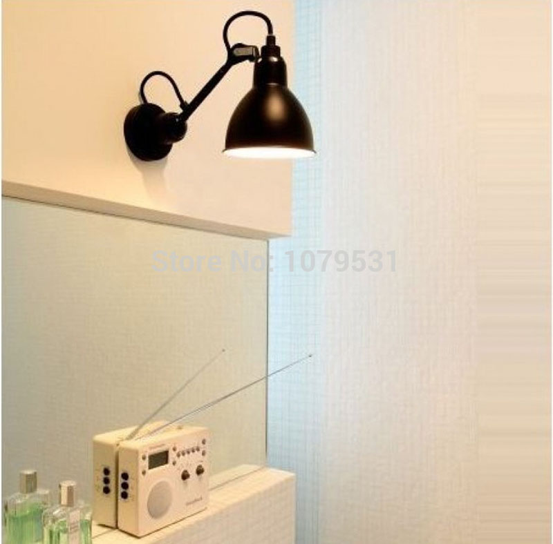 nordic 5 colors bernard-albin gras wall lamp iron lampshade wall sconce replica designer wandlampen for bedroom e14 110-240v