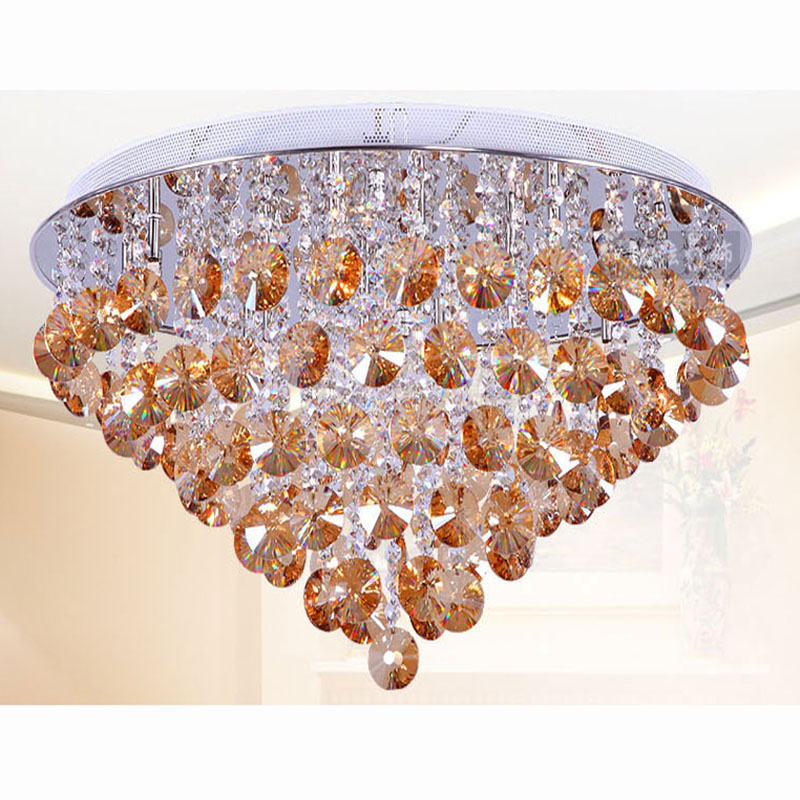 novelty led crystal ceiling lights for bedroom surface mounted cristal pebble restaurant cafe lamp ac110v 220v 240v for kitchen