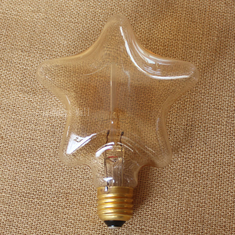 pentagram edison light bulbs vintage tungsten lamp 220v 40w e27 antique edison bulb home decorate lighting for pendant light