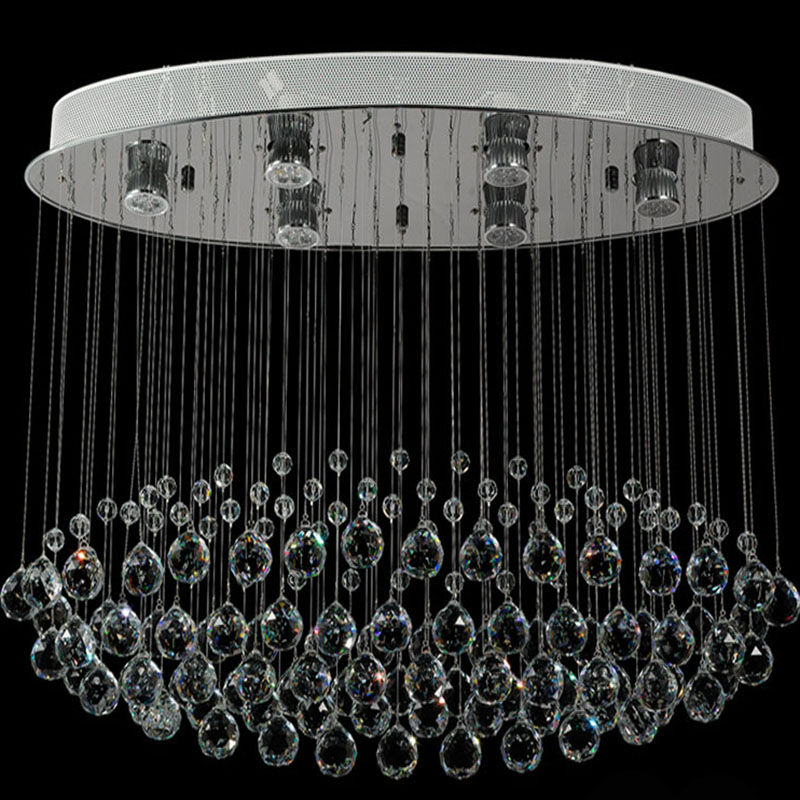 rectangular contemporary chrome crystal chandelier for living room dining room stair lights fixture rain drop pending lamp