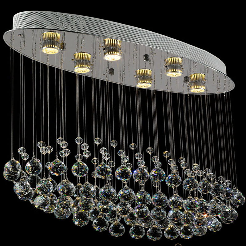 rectangular contemporary chrome crystal chandelier for living room dining room stair lights fixture rain drop pending lamp