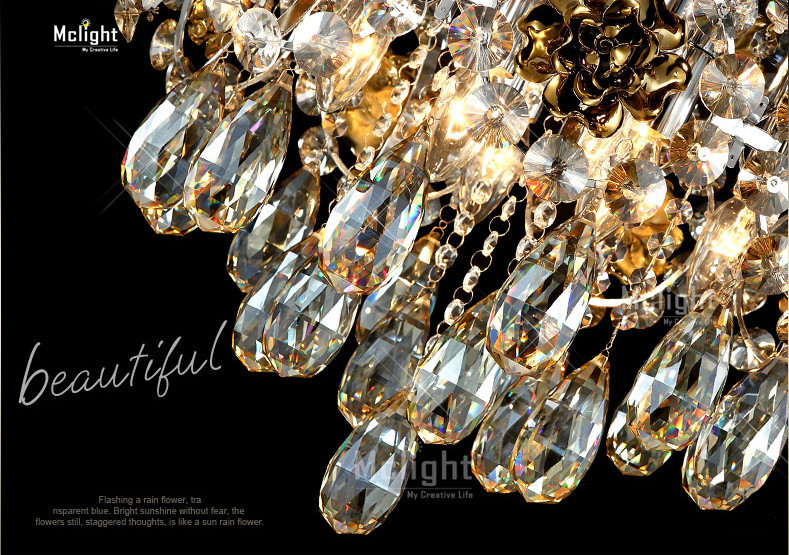 round led crysral ceiling light crystal lustres light modern ceiling led lamp crystal light mc0586 d450mm h260mm