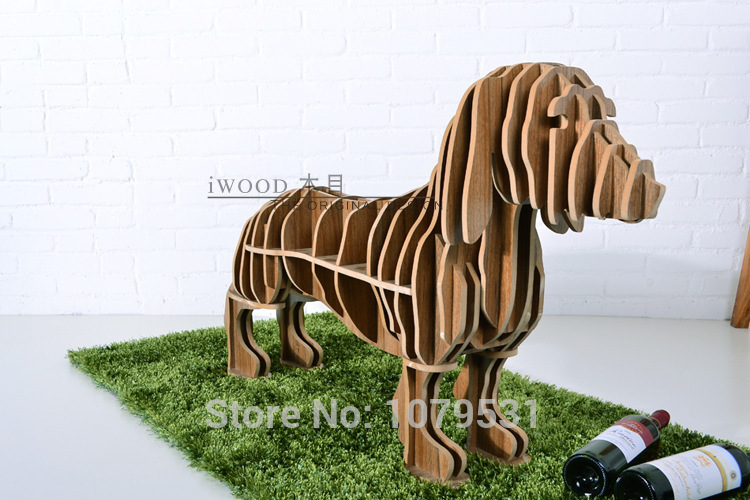 sausage dog puzzle wine holder for dining room,mdf animal wood furniture,dog puzzle holder,animal puzzle wine holder,diy rack