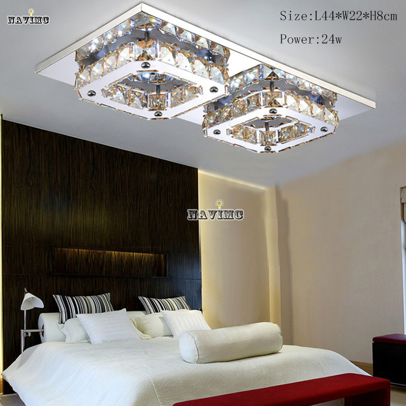 square led crystal light ceiling lighting fixture surface mounted crystal led lamp for hallway aisle corridor fast