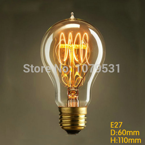 vintage edison incandescent light bulb a19 e27 25w 40w 60w 110v 220v decorative lamp bulb firework edison lamp