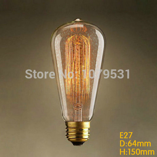 vintage edison light bulb e27 40w 110v 220v st64 incandescent bulb for pendant lights