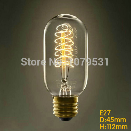 vintage edison light bulb e27 40w 110v 220v t45 incandescent bulb for pendant lights