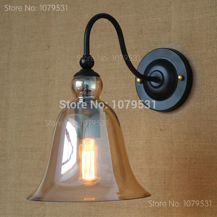 vintage industrial edison wall lamp with e27 bulb light black 110v-220v indoor wall sconce lighting