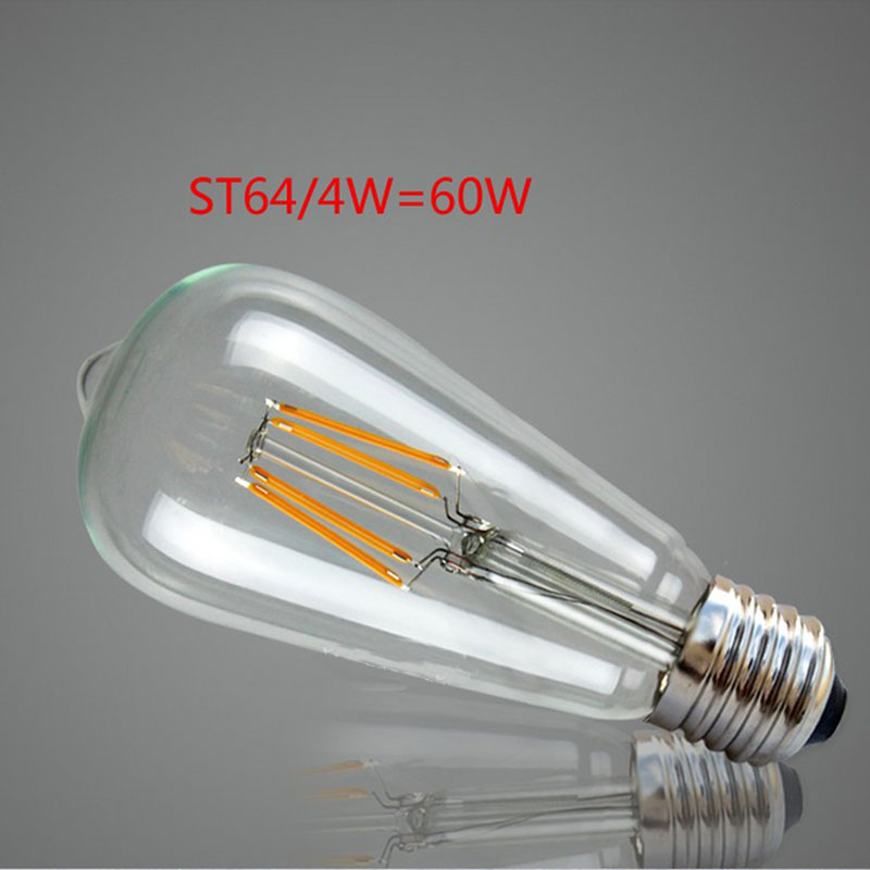 vintage led edison light bulb e27 2w 4w 6w 8w110v 220v st64 led edison bulb for home lights - Click Image to Close