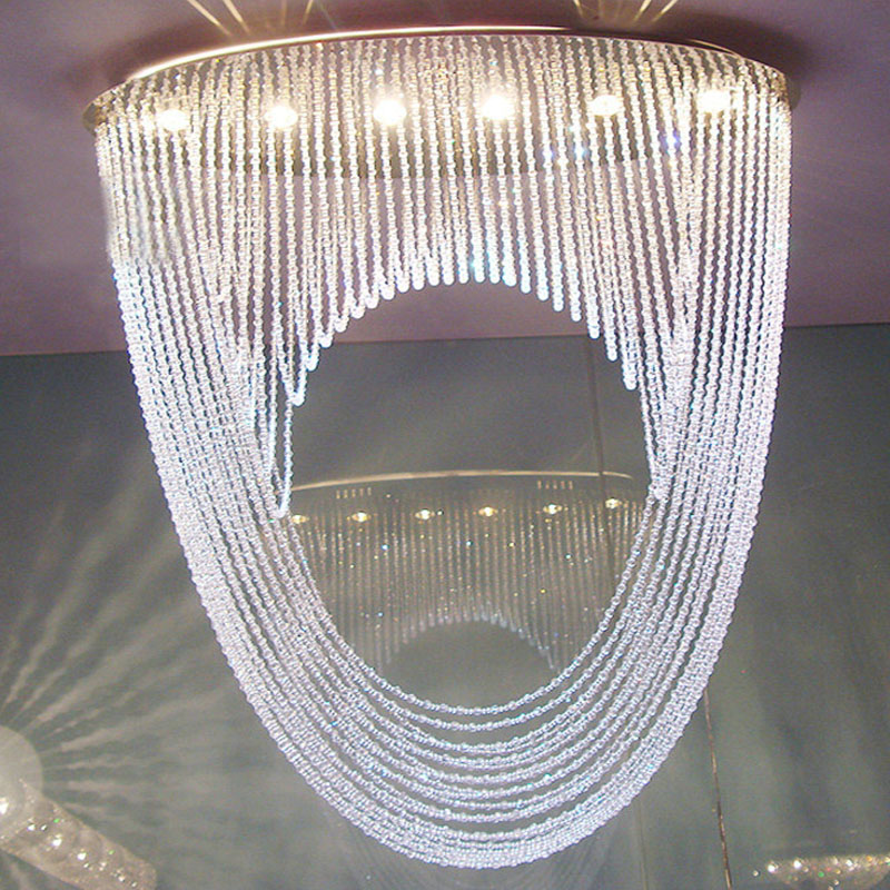 wholes new luxury oval modern chandelier crystal ceiling living room lamp with g10 led bulb