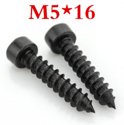 100pcs/lot m5*16 hex socket head self tapping screw grade 10.9 alloy steel with black [screw-1332]