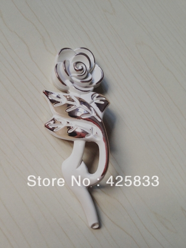 10pcs 128mm Ivory White Rose Pulls Classical Drawer Pulls Door Handles Furniture for Kitchen Skert Recessed Door Knob Discount