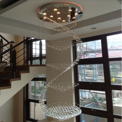 110/220v d80cm h180cm modern crystal chandelier pendant