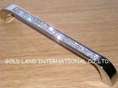 192mm L215xW18xH29mm Free shipping K9 crystal glass furniture long handle