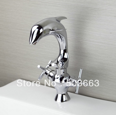 2 Handle Concept Single Hole Bathroom Basin Swivel Faucet Brass Mixer Taps Vanity Faucet Chrome L-6062 [Bathroom faucet 68|]