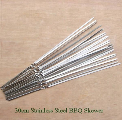 30CM Stainless Steel BBQ Skewer 50pcs/Lot Barbecue Tool