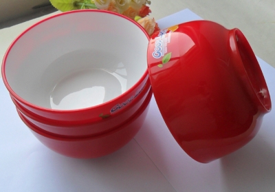 4PCS Cereal Bowls plastic red NEW safe Rice/ Soup/ Cereal Bowls (FREE SHIPPING)
