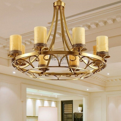 8 lamps modern american style copper luxury chandelier lights fashion living room lights chandelier lights marble luxury lights [others-7239]
