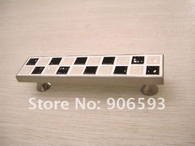 Black and white mosaic porcelain cabinet handle\\12pcs lot free shipping\\furniture handle