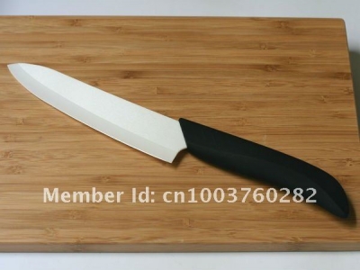 Ceramic Knife 6" Chef's knife white blade black handle #6HQB by DHL
