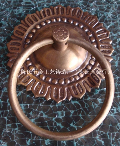 Chinese wood door copper ring /13.5CM antique cup shaped door handle / Ming copper fittings door pull