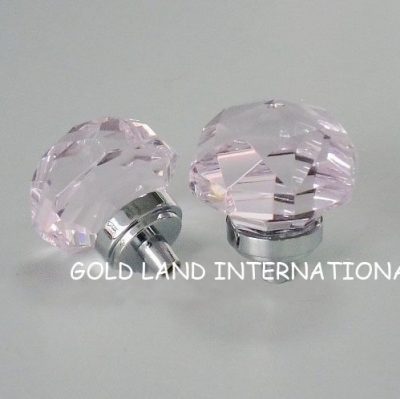 D33xH44mm Free shipping pink crystal glass cabinet knob/furniture knob [YJ Crystal Glass Knobs 122|]