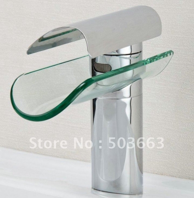 Faucet Glass Waterfall Bath Basin Mixer tap CM0007