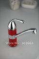 Free Ship Sink Brass New Red Beautiful Faucet Spray paint Water Faucet Bathroom Basin Mixer Tap CM0027