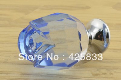 Hot 10pcs K9 Crystal Blue Rose Knobs Cabinet Handle Drawer Pulls Dresser Knobs Closet Hardware Purple Crystal Knobs Door Pull